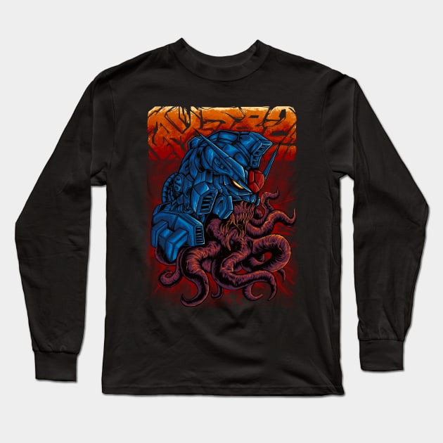 RX78-02 Gundam Death Octopus Long Sleeve T-Shirt by alworkk